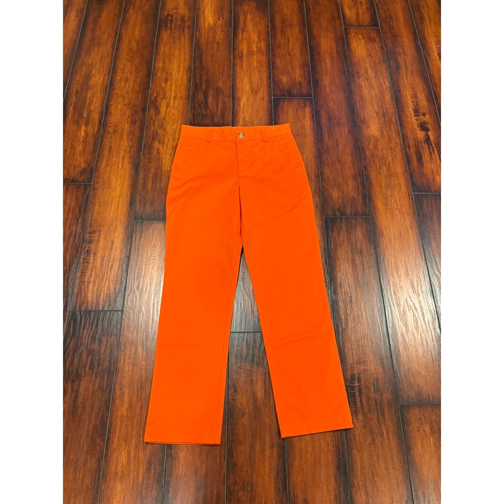 Vineyard Vines‎ Kids Orange Cotton Blend Chino Pants Size 12 Adjustable Waist